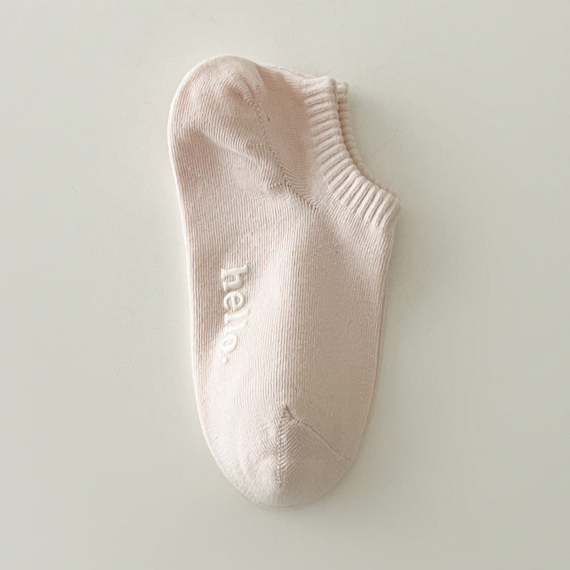 Fashion Personalized Cream Letter Women's Cotton socks