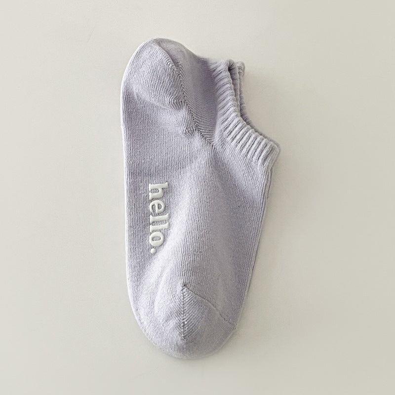 Fashion Personalized Cream Letter Women's Cotton socks