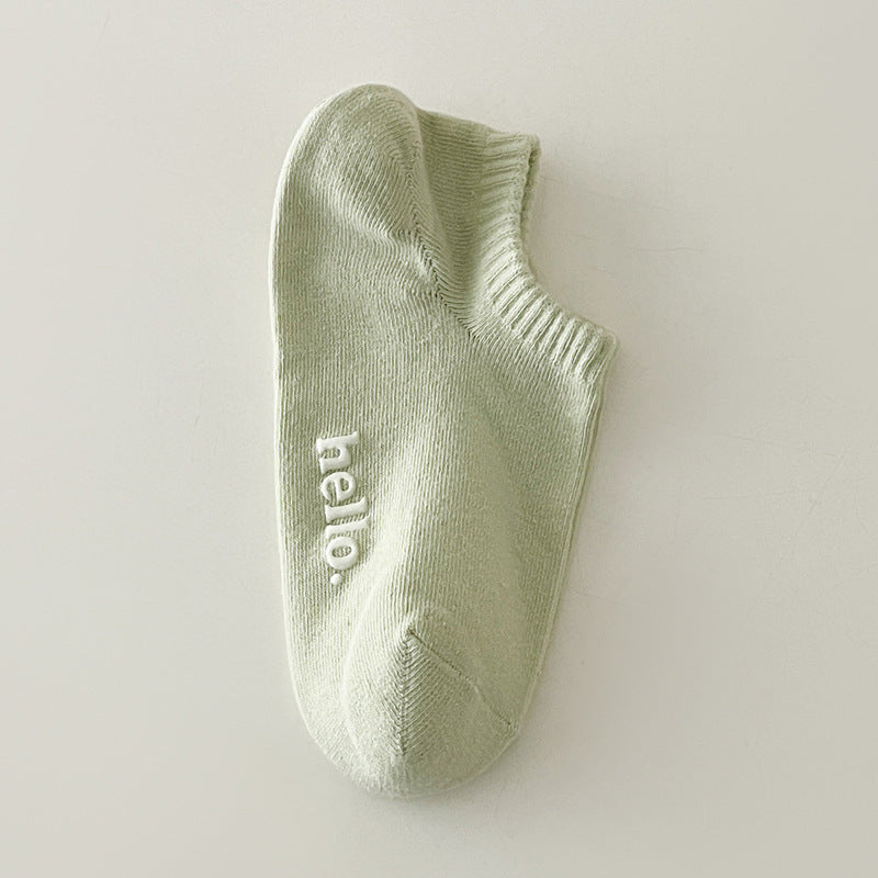 Fashion Personalized Cream Letter Women's Cotton socks