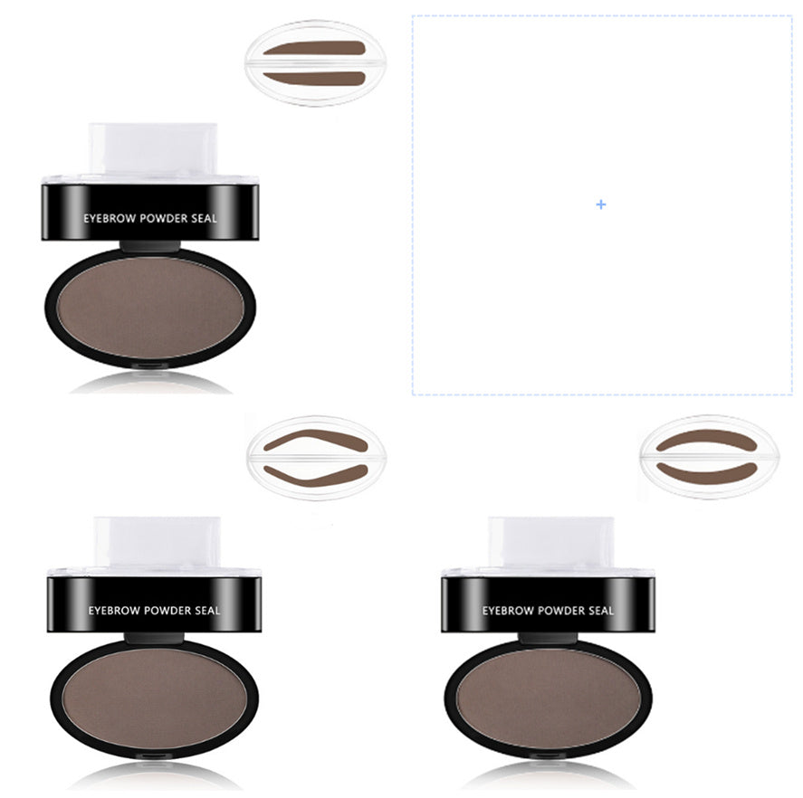 Professional Waterproof Eyebrow Powder Stamp & Stencil Kit - Brow Enhancing Cosmetics