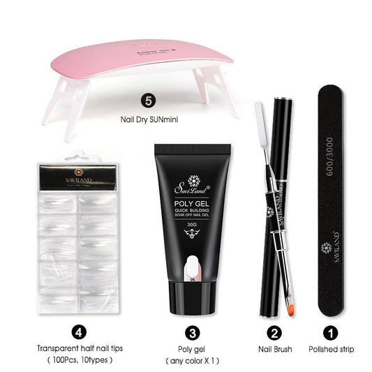 Quick Crystal Extension Gel Nail Set