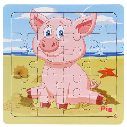Children's Poultry Animal Wooden Puzzle