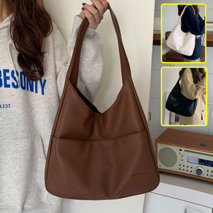 Women's Large-Capacity Fashion Tote Bag - Retro Cowhide