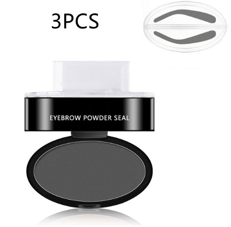 Professional Waterproof Eyebrow Powder Stamp & Stencil Kit - Brow Enhancing Cosmetics