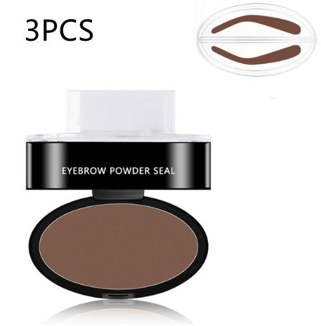 Professional Waterproof Eyebrow Powder Stamp & Stencil Kit - Brow Enhancing Cosmetics