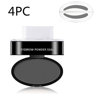 Professional Waterproof Eyebrow Powder Stamp & Stencil Kit - Brow Enhancing Cosmetics