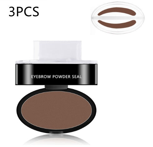 Professional Waterproof Eyebrow Powder Stamp & Stencil Kit - Brow Enhancing Cosmetics