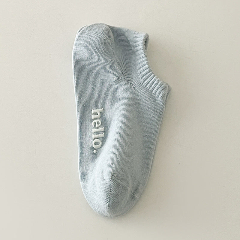 Fashion Personalized Cream Letter Women's Cotton socks