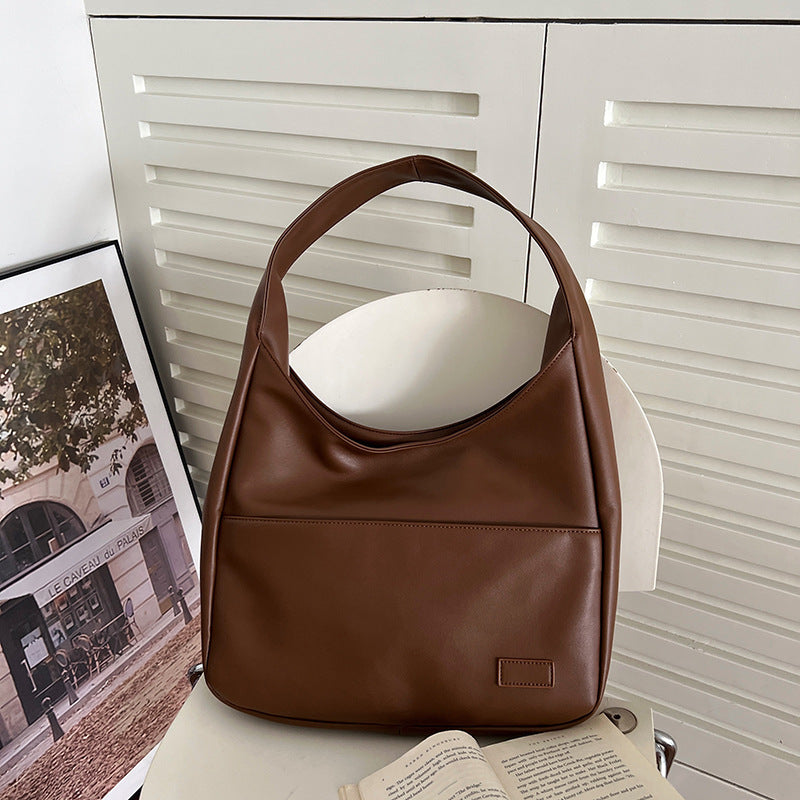 Women's Large-Capacity Fashion Tote Bag - Retro Cowhide