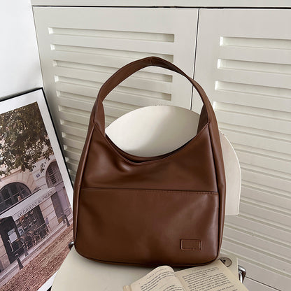 Women's Large-Capacity Fashion Tote Bag - Retro Cowhide