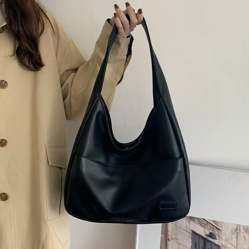 Women's Large-Capacity Fashion Tote Bag - Retro Cowhide