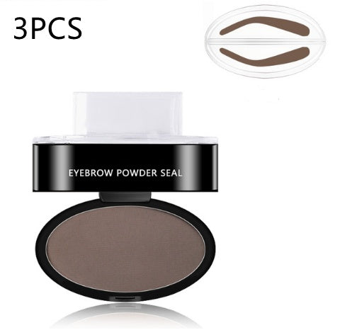 Professional Waterproof Eyebrow Powder Stamp & Stencil Kit - Brow Enhancing Cosmetics