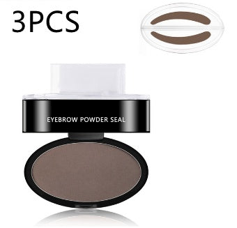 Professional Waterproof Eyebrow Powder Stamp & Stencil Kit - Brow Enhancing Cosmetics