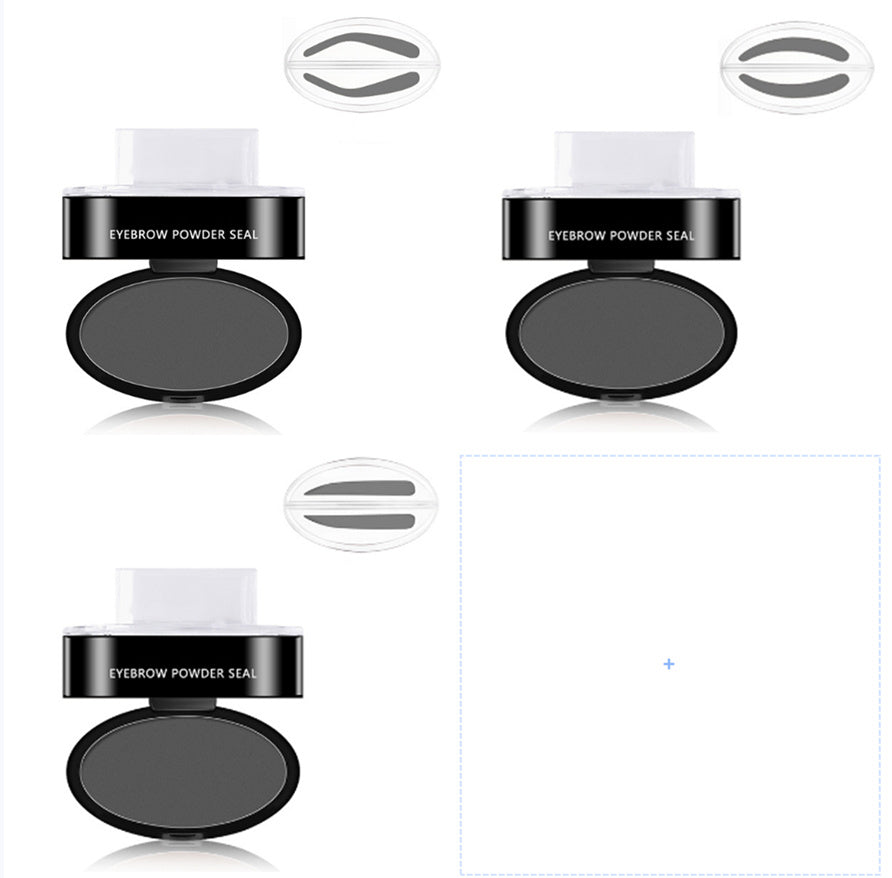 Professional Waterproof Eyebrow Powder Stamp & Stencil Kit - Brow Enhancing Cosmetics