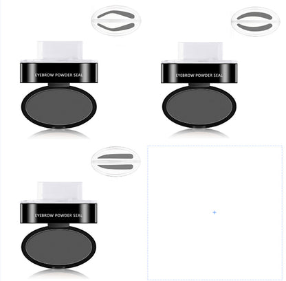 Professional Waterproof Eyebrow Powder Stamp & Stencil Kit - Brow Enhancing Cosmetics