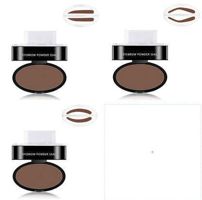 Professional Waterproof Eyebrow Powder Stamp & Stencil Kit - Brow Enhancing Cosmetics