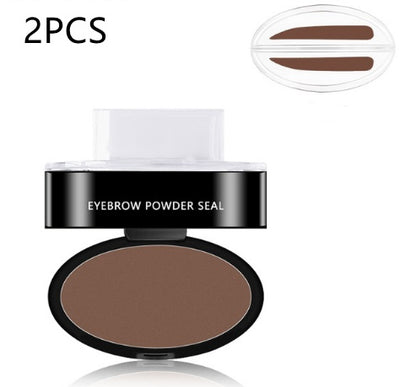 Professional Waterproof Eyebrow Powder Stamp & Stencil Kit - Brow Enhancing Cosmetics