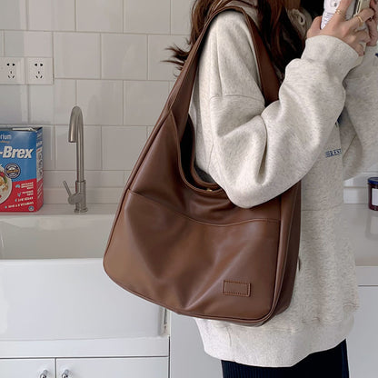 Women's Large-Capacity Fashion Tote Bag - Retro Cowhide