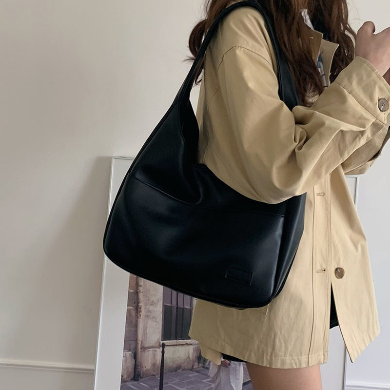 Women's Large-Capacity Fashion Tote Bag - Retro Cowhide